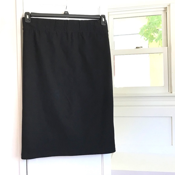 FIG & BLU Stretch Midi Skirt Black Rayon Blend Women’s Plus Size 3X - Picture 1 of 12